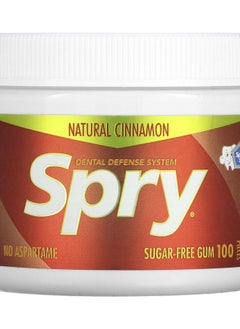 Xlear Spry Chewing Gum Natural Cinnamon Sugar Free 100 Pieces 
