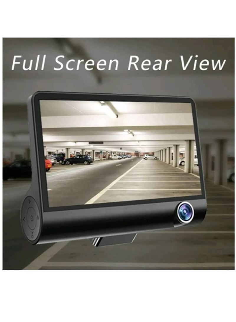 H35 Car Dash Cam Wide Angle 3 Lens Night Vision Driving Recorder Waterproof Rear Camera Parking Monitor - Image 4