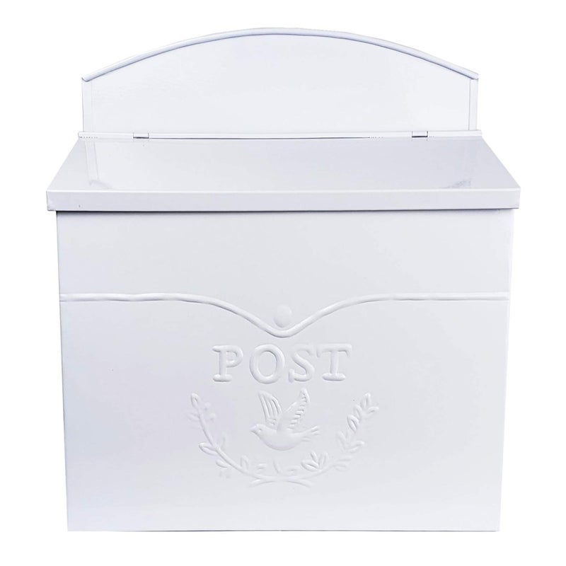 NACH Mailboxes for Outside Wall Mount 115 x 5 x 13 inches White Mailbox for Door Waterproof Mailbox for Outside The Chelsea Mailbox