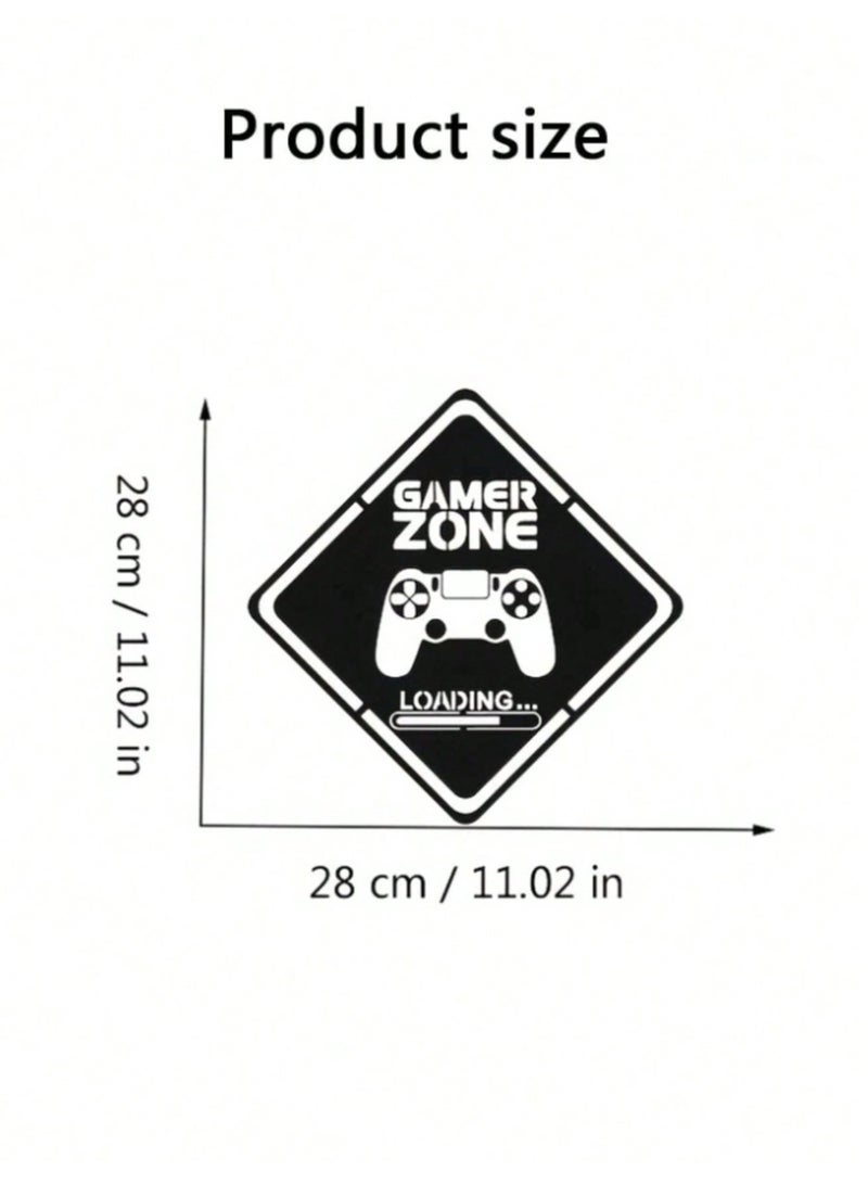 ملصق جداري Gamer Zone بتصميم يد تحكم ألعاب – استيكر ديكور أسود مقاوم للماء لغرف الألعاب والديكور العصري - Image 3
