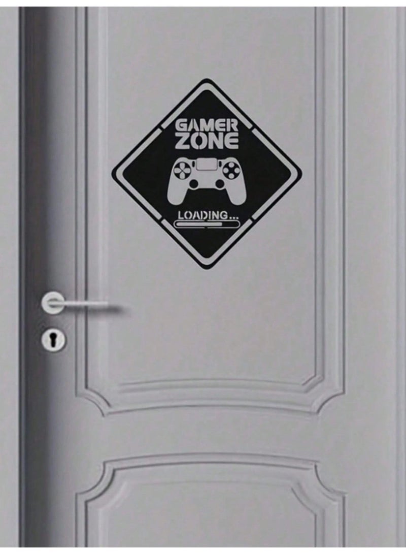 ملصق جداري Gamer Zone بتصميم يد تحكم ألعاب – استيكر ديكور أسود مقاوم للماء لغرف الألعاب والديكور العصري - Image 2