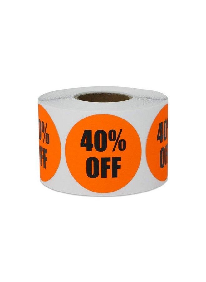 OfficeSmartLabels [1.5 X 1.5 Inch 300 Total Labels 1 Roll] Retail 40% Labels Sale Percent Stickers For Retailers Merchants Stores  - Image 2