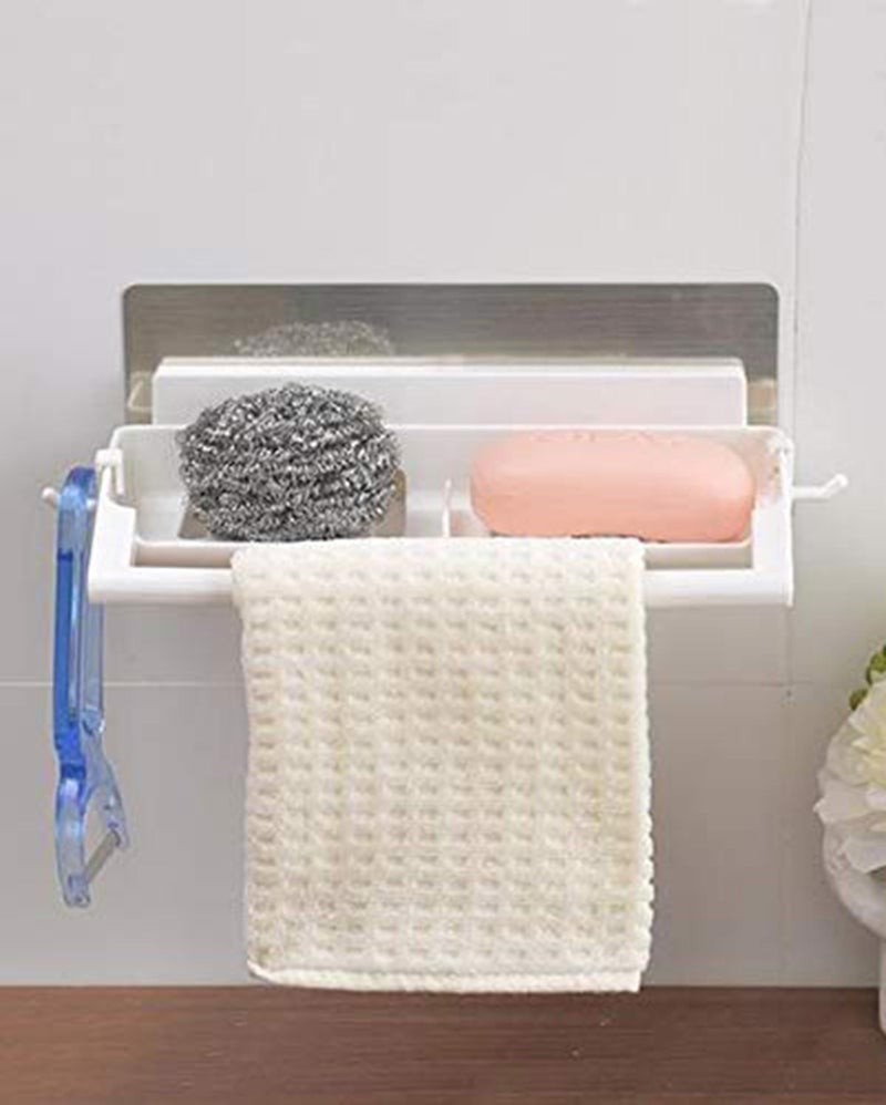 RONTENO Magic Sticker Multi Functional Soap Dish Wall Holder (Cream, Small) - Image 3