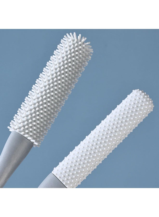 BIGTHREE Toe Gap Cleaning Brush, Silicone Toe Brush with Long Handle, Shower Foot Scrubber Silicone Foot Brush Toe Crevice Cleaning Brush,  for Foot Seniors (gray) - Image 4