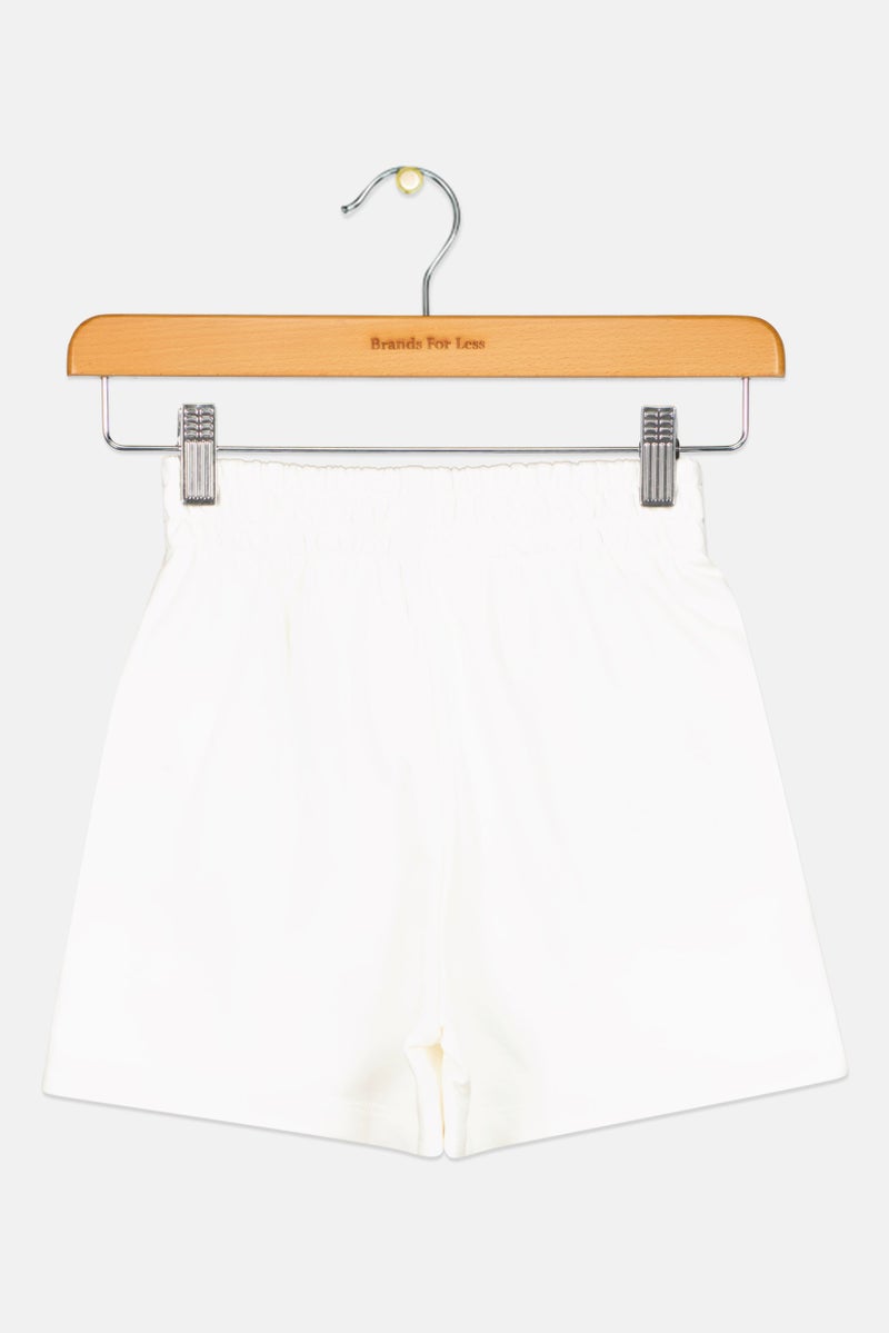 GAP Kids Girl Embroidered Logo Shorts, White  - Image 2