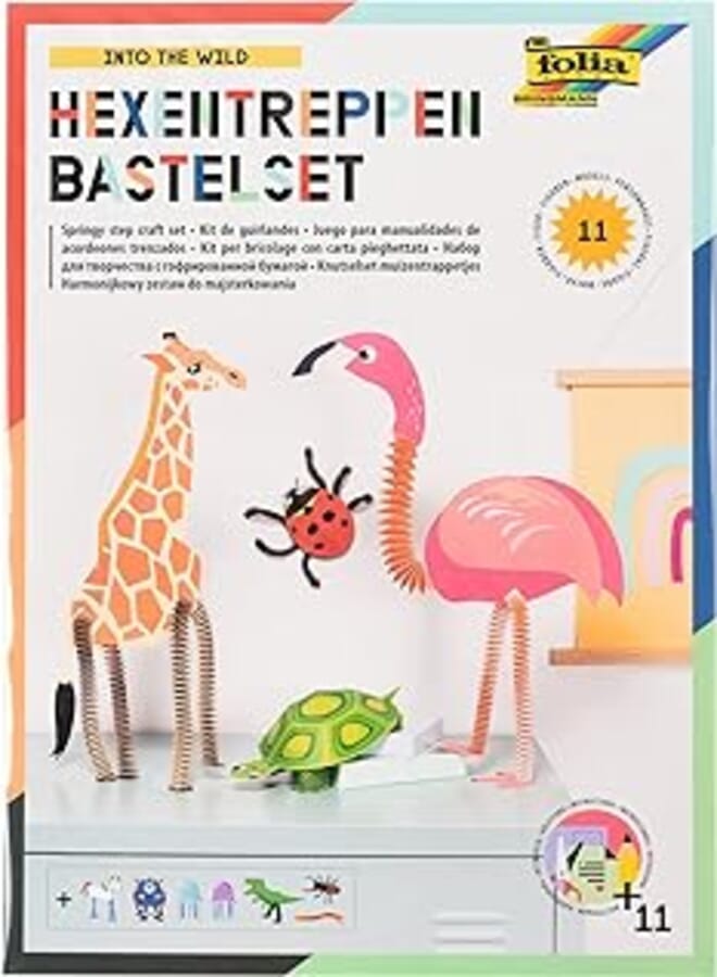 folia 21901 Craft Set Witch Stairs Animals Set for 11 Figures 262 Pieces Multi-Coloured