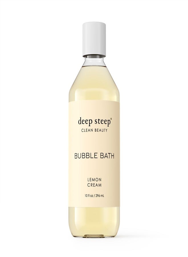 Deep Steep حمام فقاعات عميق، كريمة الليمون، 10 أونصة - نقع مهدئ مع زبدة الشيا، زيت الأركان، الألوة فيرا وزيت جوز الهند - نباتي، خالي من الكبريتات، جمال متوازن الرقم الهيدروجيني - Image 1