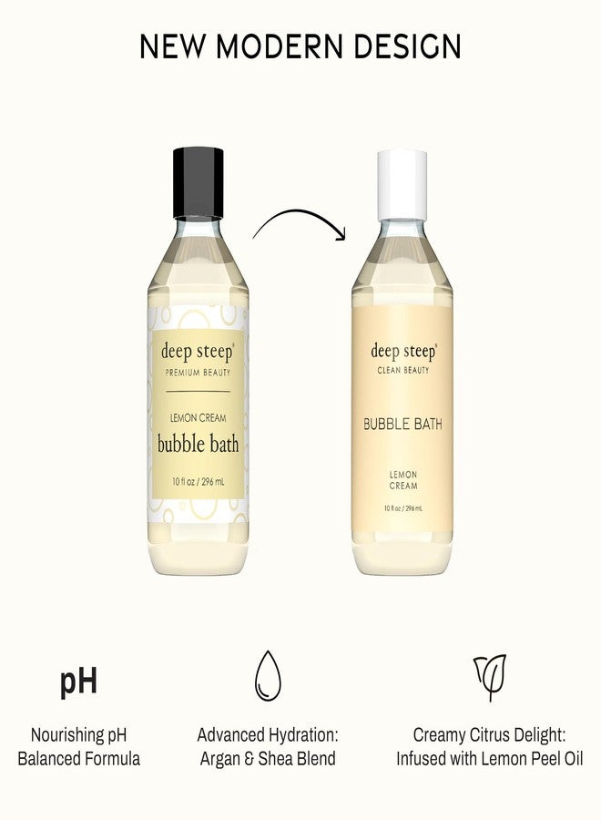 Deep Steep حمام فقاعات عميق، كريمة الليمون، 10 أونصة - نقع مهدئ مع زبدة الشيا، زيت الأركان، الألوة فيرا وزيت جوز الهند - نباتي، خالي من الكبريتات، جمال متوازن الرقم الهيدروجيني - Image 3