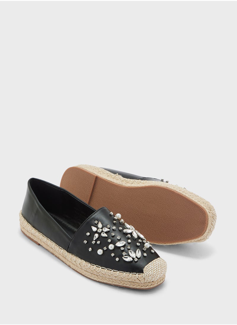 ELLA Floral Diamante Espadrille  - Image 3