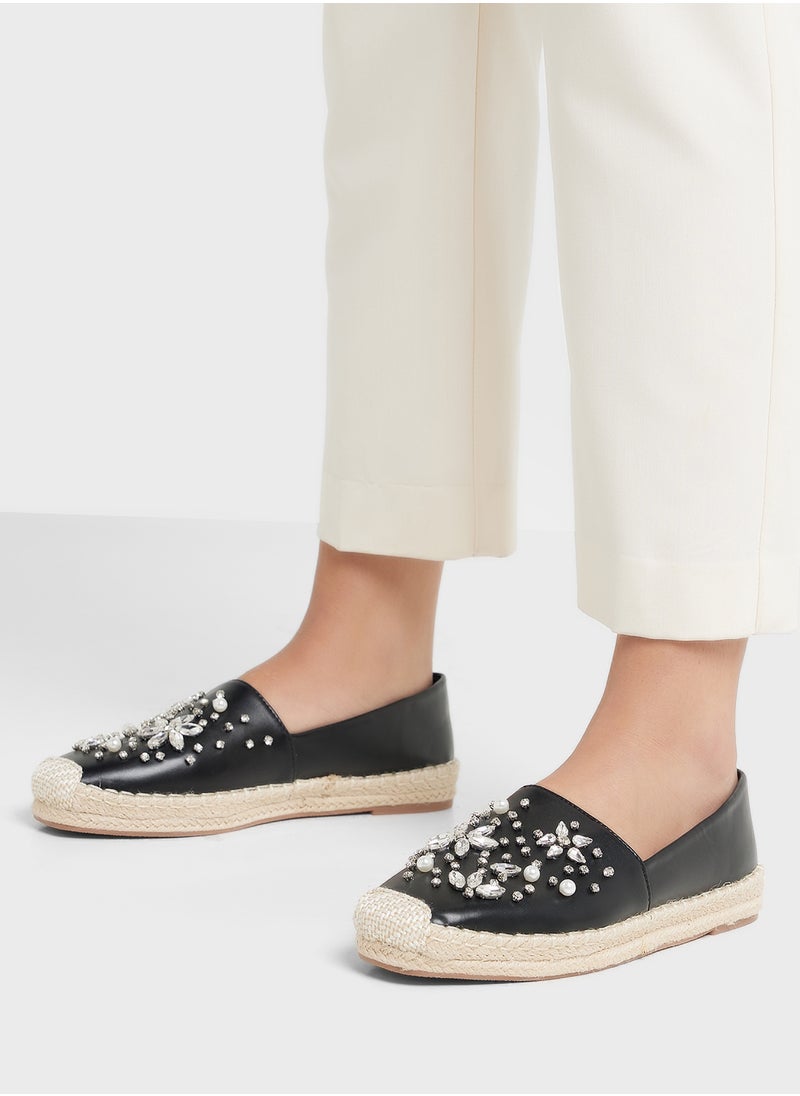 ELLA Floral Diamante Espadrille  - Image 5