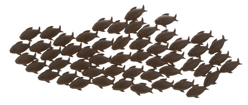 Deco 79 Deco 79 Metal Fish Home Wall Decor Wall Sculpture Wall Art 53 x 1 x 20 Dark Brown 