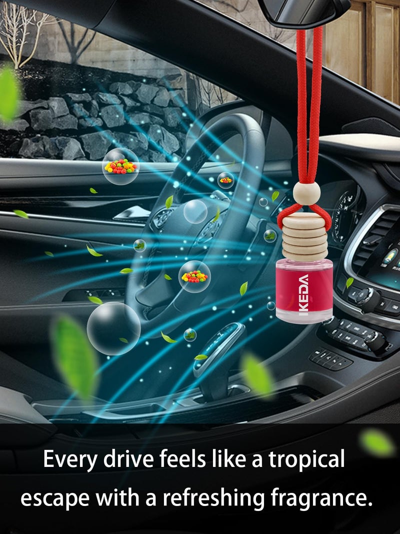 Ikeda Car Air Freshener: Hanging Car Smell Air Freshener | 10ml Hanging Car Perfume | Long Lasting Fragrance | Strong Scents Diffuser for Auto Home (Bubble gum|Circular) - Image 5