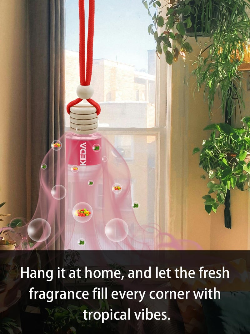Ikeda Car Air Freshener: Hanging Car Smell Air Freshener | 10ml Hanging Car Perfume | Long Lasting Fragrance | Strong Scents Diffuser for Auto Home (Bubble gum|Circular) - Image 4