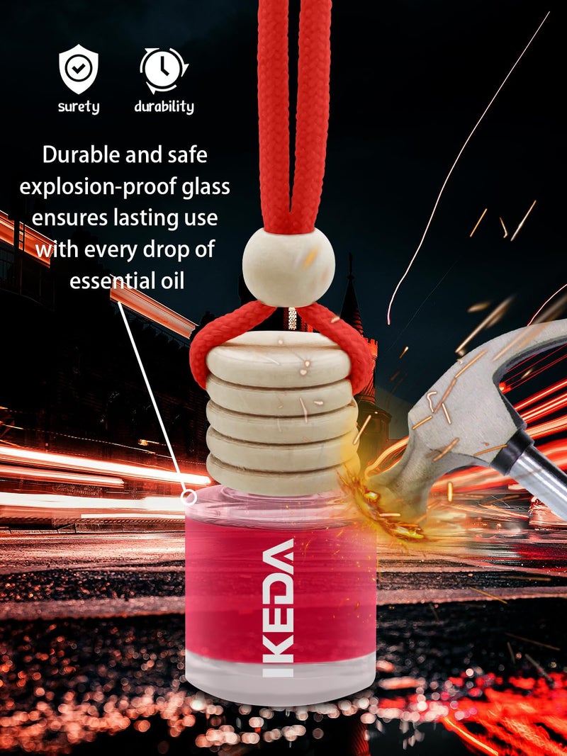 Ikeda Car Air Freshener: Hanging Car Smell Air Freshener | 10ml Hanging Car Perfume | Long Lasting Fragrance | Strong Scents Diffuser for Auto Home (Bubble gum|Circular) - Image 2