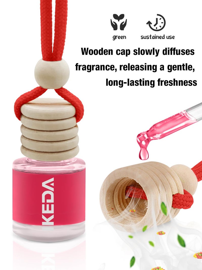 Ikeda Car Air Freshener: Hanging Car Smell Air Freshener | 10ml Hanging Car Perfume | Long Lasting Fragrance | Strong Scents Diffuser for Auto Home (Bubble gum|Circular) - Image 3