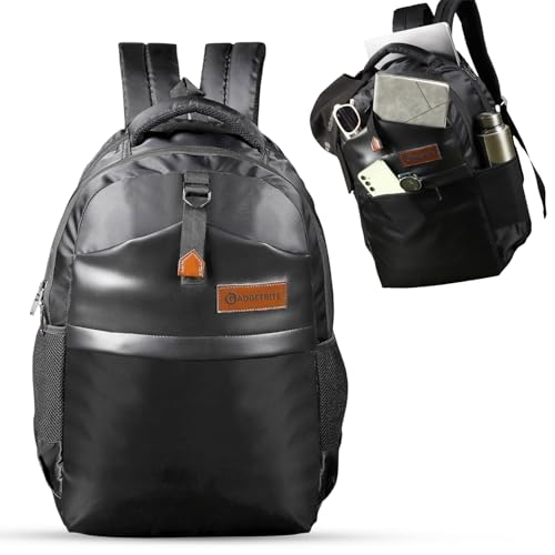 GadgetBite Blaze Laptop Bag 28 Ltrs Large 4 Compartment Laptop Backpack Travelling Bag for Men and Women College Travel Bag Durable Leather Office Bag with Organizer Pocket & Bottle Pockets - Black - Image 1