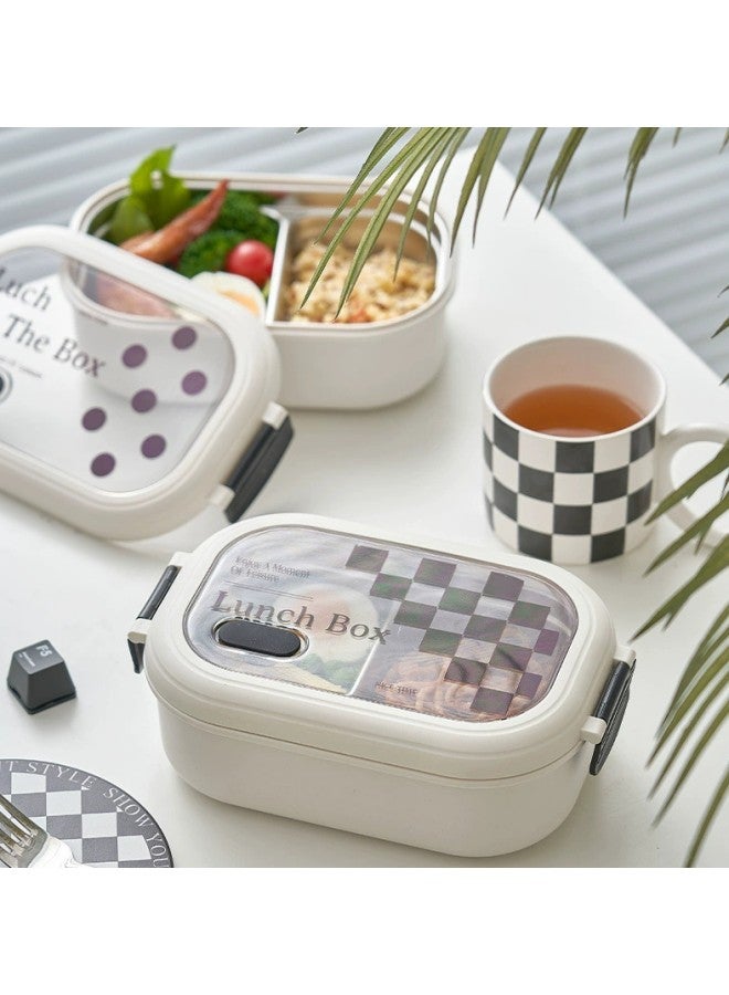 WAOKN Bento Box Kids, Bento Lunch Box, Stainless Steel 950ML Bento Box for Boys Girls, Portable Leakproof Lunchable Food Container with Spoon for School Office, Adults Lunch Box Microwave Safe  - Image 4