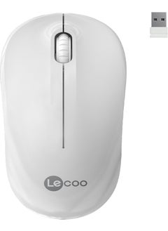 lecoo WS206 Wireless 1200DPI 3-Button Optical Mouse White  - Image 1