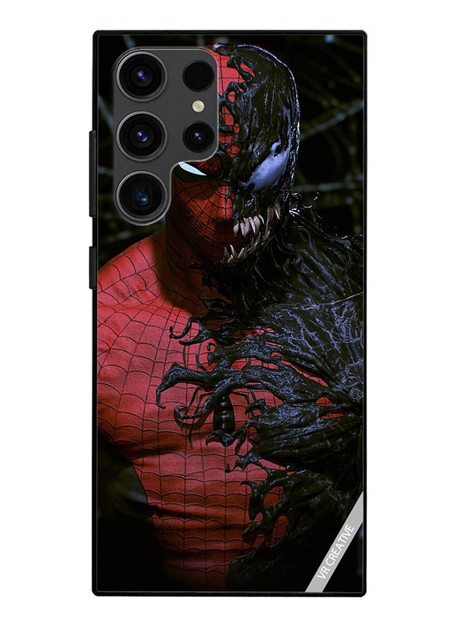 VR CREATIVE Protective Case Cover For Samsung Galaxy S23 Ultra 5G Spiderman Design Multicolour - Image 1