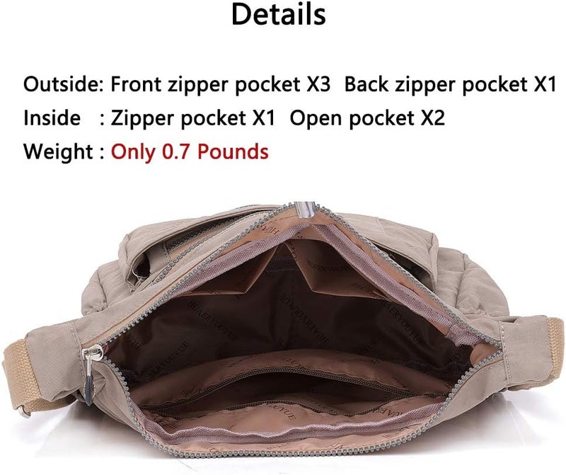 MINTEGRA Store Crossbody Bag for Women Nylon Waterproof Shoulder Purse Messenger Bag Lightweight Pocketbooks - Image 4