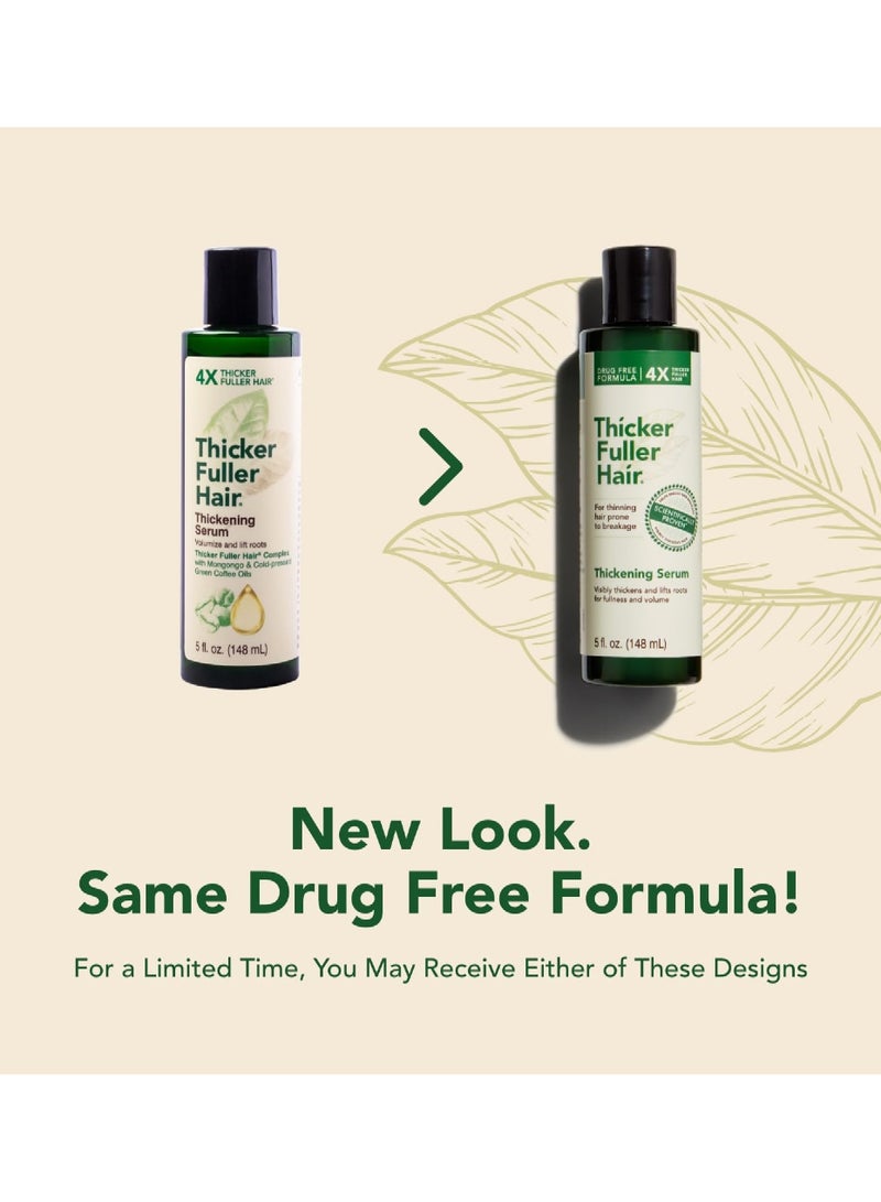 Thicker Fuller Hair Thickening Serum – Advanced Root Lifting and Strengthening Formula – Boosts Volume, Reduces Breakage, and Hydrates with Mongongo Oil & Green Coffee – 148ml - Image 3