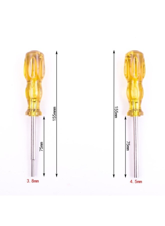 Generic - 4 Pieces Sell Disassembly Tool Screwdriver Socket Suitable For Nintendo N64 / SFC / GB / NES / NG-Color:Orange Yellow 3.8mm - Image 1
