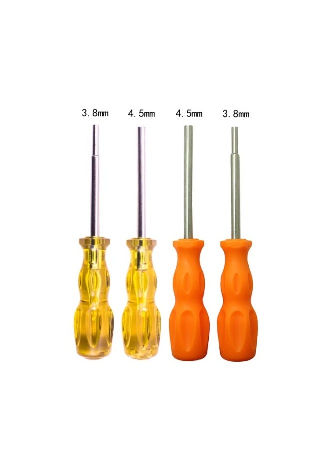 Generic - 4 Pieces Sell Disassembly Tool Screwdriver Socket Suitable For Nintendo N64 / SFC / GB / NES / NG-Color:Orange Yellow 3.8mm - Image 1