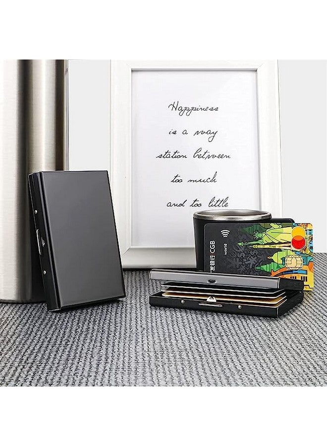 Stealodeal Black RFID Protector Stainless Steel Debit/Credit/ATM 8 Slots for Men & Women Card Holder Wallet (Black) - Image 5