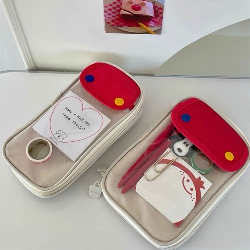 2pcs Pen Storage Bag Students Stationery Bag Lovely Pen Pouch Large Capacity Pen Pouch - Image 5