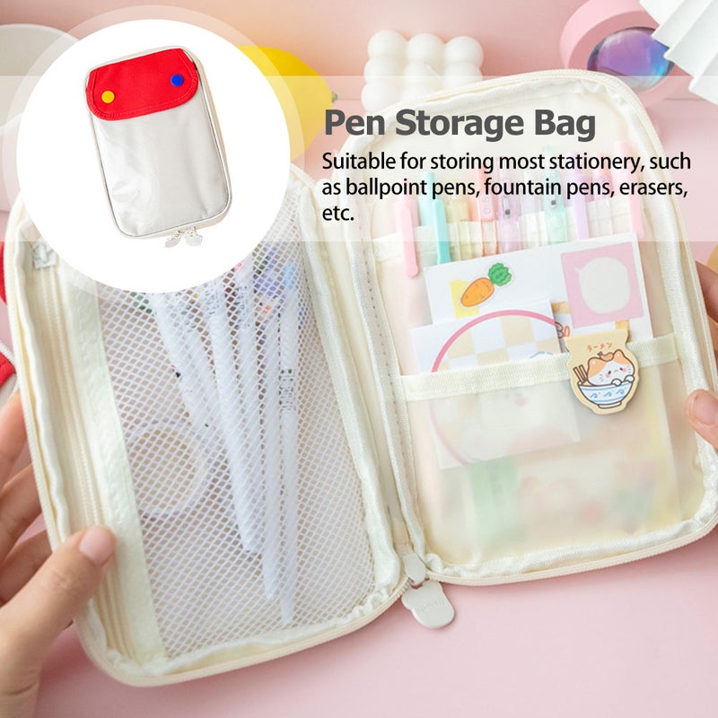 2pcs Pen Storage Bag Students Stationery Bag Lovely Pen Pouch Large Capacity Pen Pouch - Image 3