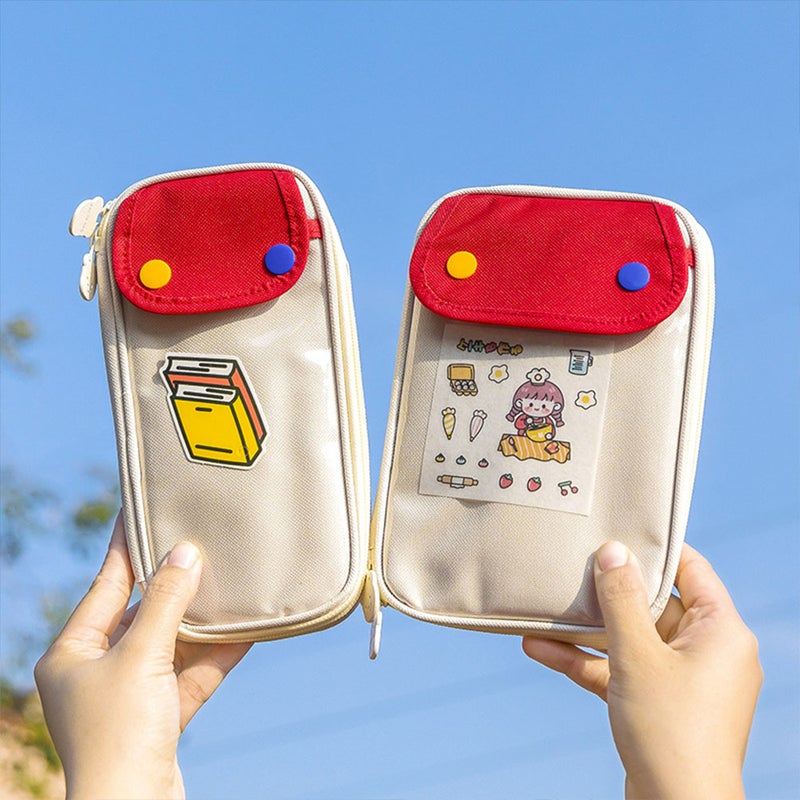 2pcs Pen Storage Bag Students Stationery Bag Lovely Pen Pouch Large Capacity Pen Pouch - Image 4