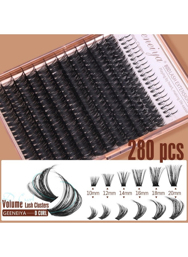 Geeneiya Cluster Eyelash Extensions Kit Bottom Lash Clusters 10-20mm DIY Lash Extension Kit Wispy Volume Individual Eyelashes with Waterproof Lash Bond and Seal Applicator for Beginners - Image 4