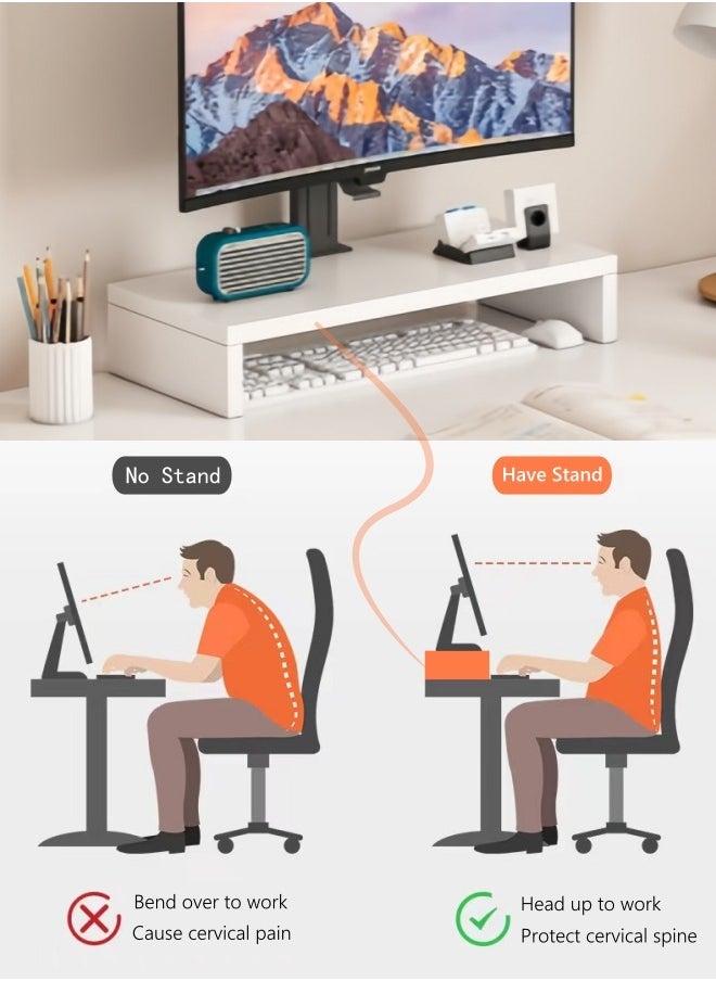 Harlan - Study Desk with Stand Writing Desk Table Computer Table with Bookshelf for Home Office Desks & Workstations 110*50*72 CM - Image 1
