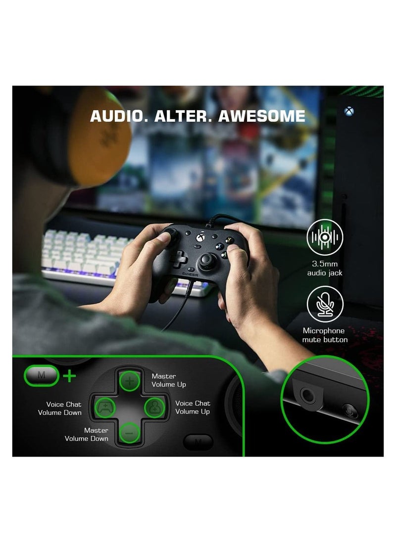 G7 Wired Controller for Xbox Series X|S, Xbox One and Windows 10/11 - PC Gaming Gamepad with 3.5mm Audio Jack (2 Swappable Faceplates)