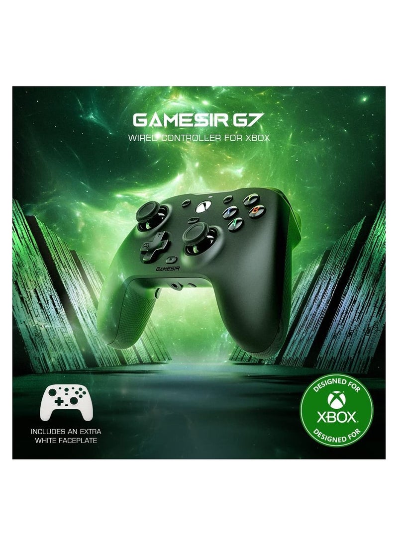 G7 Wired Controller for Xbox Series X|S, Xbox One and Windows 10/11 - PC Gaming Gamepad with 3.5mm Audio Jack (2 Swappable Faceplates)