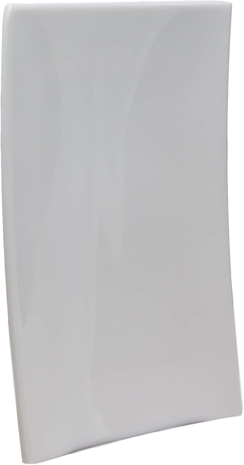 Ebros Gift Ebros 825Wide Set Of 6 White Jade Melamine Curved Rectangular Contemporary Serving Plate or Slate or Dish Restaurant Supply For Japanese Skewers Appetizers Sushi Sashimi Dinner Platter - Image 5