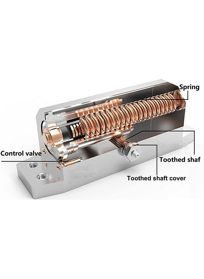 Volo Volo Automatic Hydraulic Double Speed Aluminium Door Closer Premium Heavy Duty for Residential/ Commercial Purpose with Fitting Set (Silver). Weight Capacity: 30kg- 70kg  - Image 2
