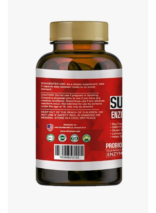 VITAMISAN Sales Biliares Digestive Enzymes Pancreatin Enzimas Digestivas probiotic and prebiotic 100 caps - Image 2