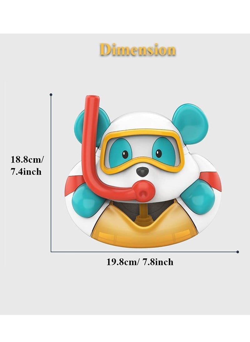 Generic - Bathtub Bubble Maker Kids Electric Cartoon Animal Bubble Blower Machine Bubble Machine   Bear Bath Toy with Music and Vacuum Suction Cups Bear - Image 1