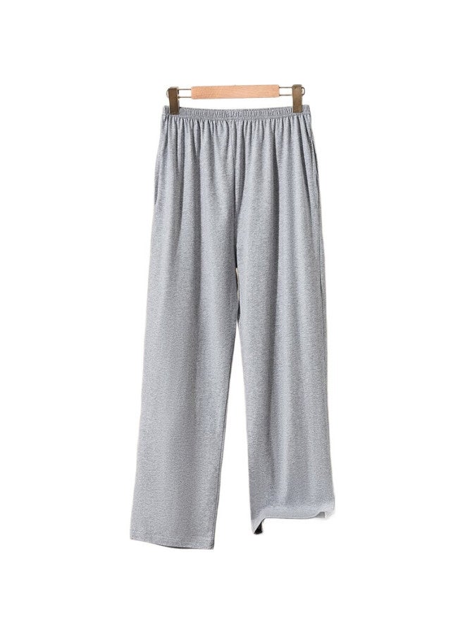 Your Sun Yiershuang [100% Pure Cotton] Men'S Pajamas, Solid Color Sleep Pants, Comfortable And Versatile Long Pants For Autumn And Winter, Suitable For Outdoor Wear, Home Loungewear - Image 2