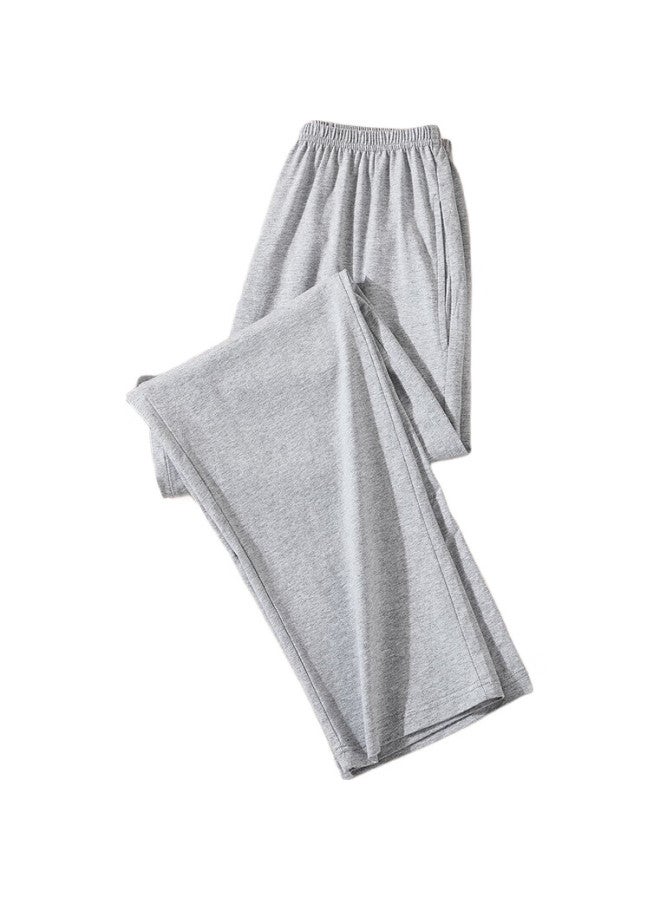 Your Sun Yiershuang [100% Pure Cotton] Men'S Pajamas, Solid Color Sleep Pants, Comfortable And Versatile Long Pants For Autumn And Winter, Suitable For Outdoor Wear, Home Loungewear - Image 1