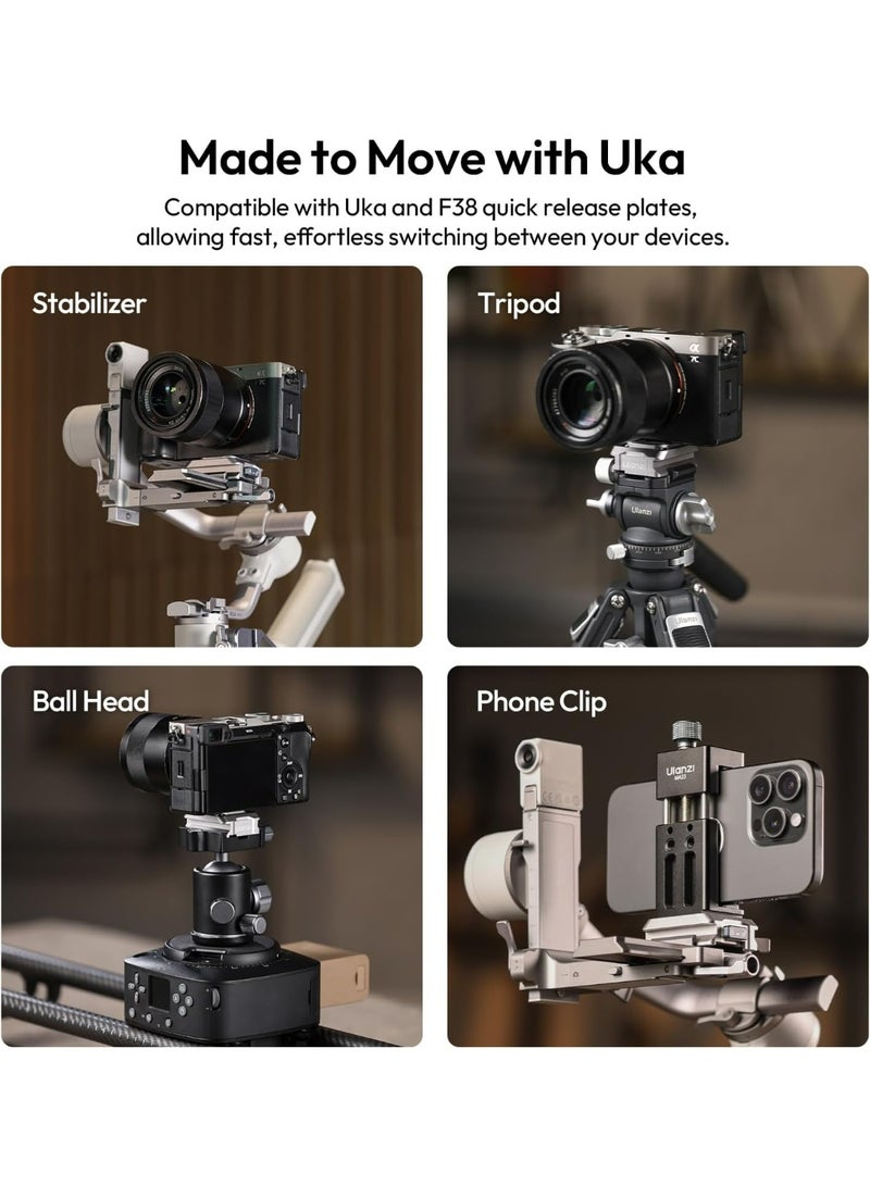 ULANZI C061 Camera Quick Release Plate, Quick Release Plate, for DJI RS2/3/3 Pro/4/4 Pro/RS 4 Mini Stabilisers, Cimbal Stabiliser Accessories, Maximum Load Capacity 6 kg - view 4