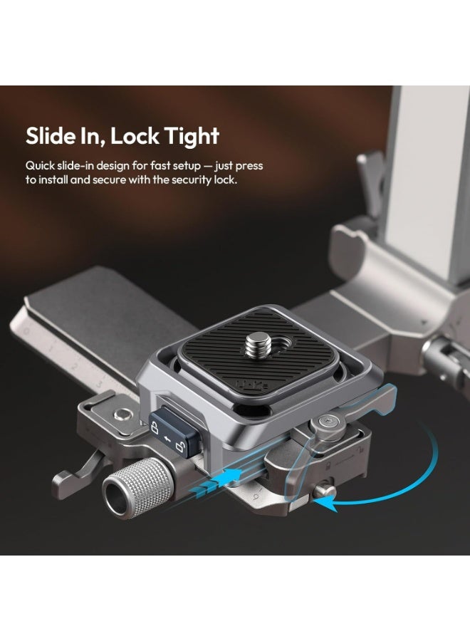 ULANZI C061 Camera Quick Release Plate, Quick Release Plate, for DJI RS2/3/3 Pro/4/4 Pro/RS 4 Mini Stabilisers, Cimbal Stabiliser Accessories, Maximum Load Capacity 6 kg - view 3