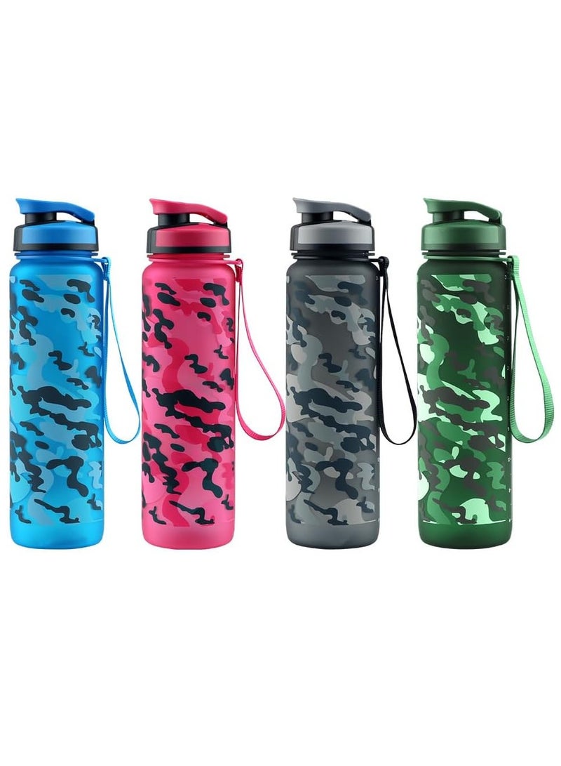 Camouflage Army Sports Water Bottle (Blue)  - Image 2