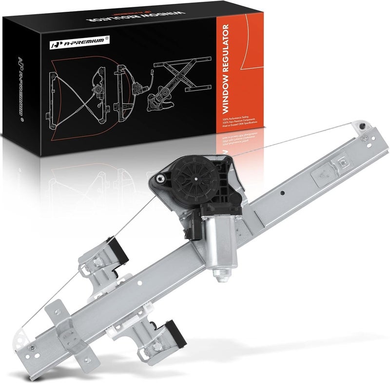 A-Premium Power Window Regulator with Motor for Chevrolet Silverado & GMC Sierra 2007-2013 Rear Left Driver Side - Image 1