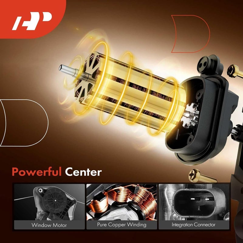 A-Premium Power Window Regulator with Motor for Chevrolet Silverado & GMC Sierra 2007-2013 Rear Left Driver Side - Image 4