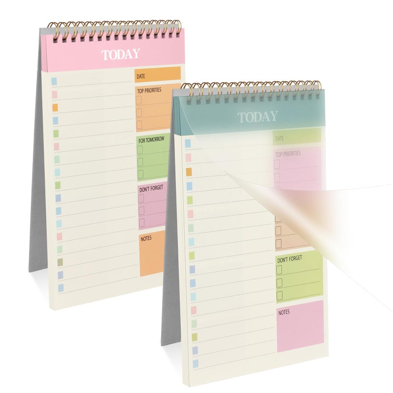 OFFCUP Weekly Planning Pad, 1pc A5 To-Do List of Stains 52 Sheets (104 Pages), Removable Undated Daily Planner Notepads for School, Office & Staff, Blue - Image 1