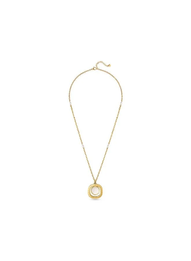 غاي لاروش Kim Yellow Gold Plated Stainless Steel Pendant Necklace for Women