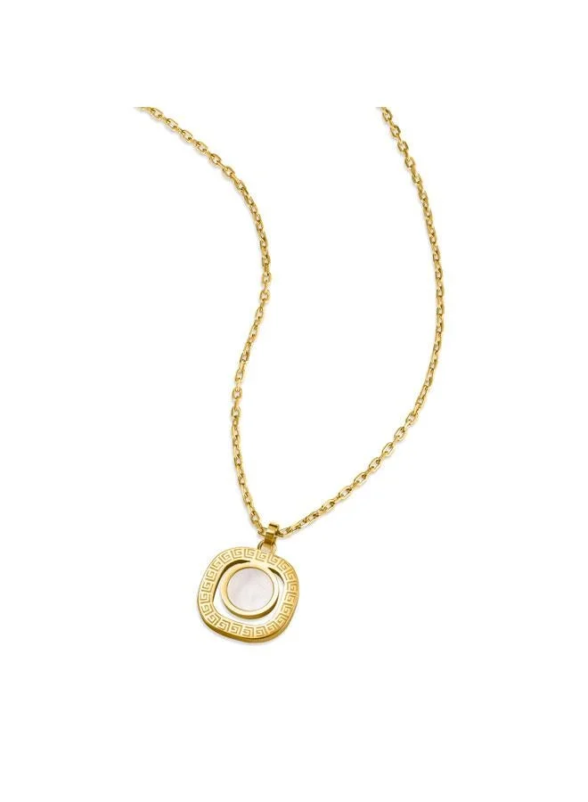 غاي لاروش Kim Yellow Gold Plated Stainless Steel Pendant Necklace for Women