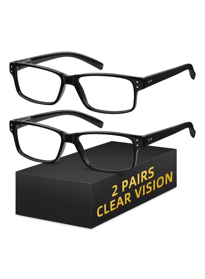 XVXV 2 Pairs +1.25 Reading Glasses,Blue Light Blocking Readers for Men Women,Anti Eyestrain/UV Lightweight Spring Hinges Eyeglasses - Image 1